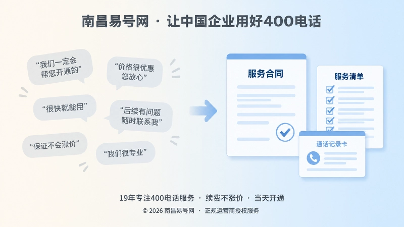 口头承诺与可核验规则对比示意图