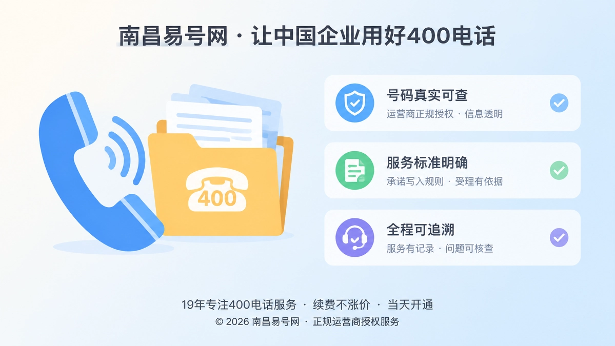 2026年400电话诚实守信：把服务承诺变成可核验规则